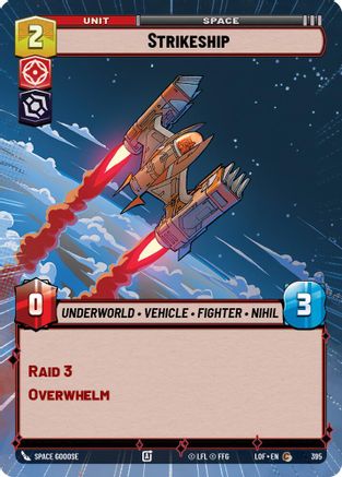 Strikeship (395) (Hyperspace) (395) [Legends of the Force] - Fantasy Flight Games - Card Brawlers | Quebec | Canada |