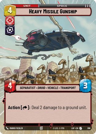 Heavy Missile Gunship (398) (Hyperspace) (398) [Legends of the Force] - Fantasy Flight Games - Card Brawlers | Quebec | Canada |