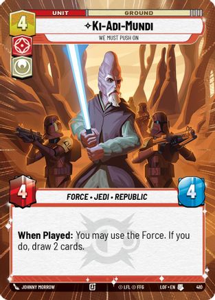 Ki-Adi-Mundi - We Must Push On (410) (Hyperspace) (410) [Legends of the Force] - Fantasy Flight Games - Card Brawlers | Quebec | Canada |