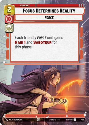 Focus Determines Reality (416) (Hyperspace) (416) [Legends of the Force] - Fantasy Flight Games - Card Brawlers | Quebec | Canada |