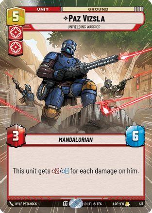 Paz Vizsla - Unyielding Warrior (417) (Hyperspace) (417) [Legends of the Force] - Fantasy Flight Games - Card Brawlers | Quebec | Canada |