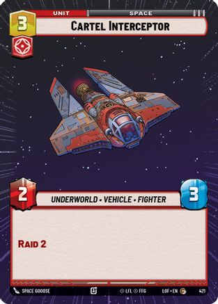 Cartel Interceptor (421) (Hyperspace) (421) [Legends of the Force] - Fantasy Flight Games - Card Brawlers | Quebec | Canada |