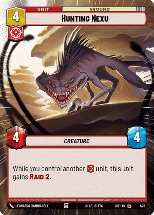 Hunting Nexu (426) (Hyperspace) (426) [Legends of the Force] - Fantasy Flight Games - Card Brawlers | Quebec | Canada |