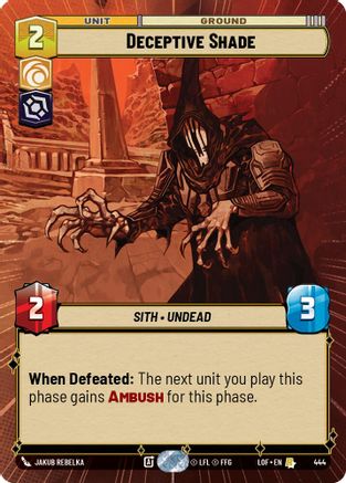 Deceptive Shade (444) (Hyperspace) (444) [Legends of the Force] - Fantasy Flight Games - Card Brawlers | Quebec | Canada |