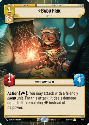 Babu Frik - Heyyy! (470) (Hyperspace) (470) [Legends of the Force] - Fantasy Flight Games - Card Brawlers | Quebec | Canada |