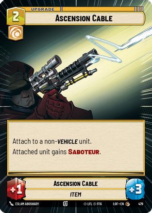 Ascension Cable (479) (Hyperspace) (479) [Legends of the Force] - Fantasy Flight Games - Card Brawlers | Quebec | Canada |