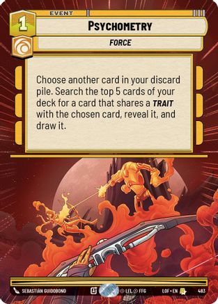Psychometry (483) (Hyperspace) (483) [Legends of the Force] - Fantasy Flight Games - Card Brawlers | Quebec | Canada |