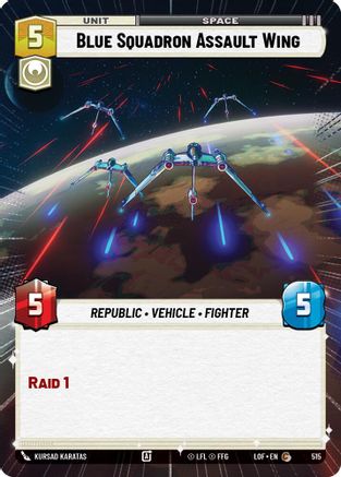 Blue Squadron Assault Wing (515) (Hyperspace) (515) [Legends of the Force] - Fantasy Flight Games - Card Brawlers | Quebec | Canada |