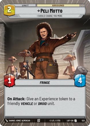 Peli Motto - I Should Charge You More (522) (Hyperspace) (522) [Legends of the Force] - Fantasy Flight Games - Card Brawlers | Quebec | Canada |