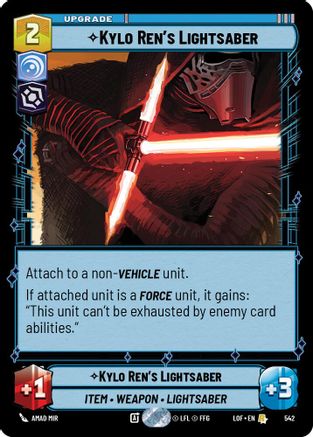 Kylo Ren's Lightsaber (542) (Foil) (542) [Legends of the Force] - Fantasy Flight Games - Card Brawlers | Quebec | Canada |