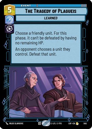 The Tragedy of Plagueis (545) (Foil) (545) [Legends of the Force] - Fantasy Flight Games - Card Brawlers | Quebec | Canada |