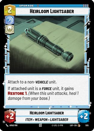Heirloom Lightsaber (555) (Foil) (555) [Legends of the Force] - Fantasy Flight Games - Card Brawlers | Quebec | Canada |