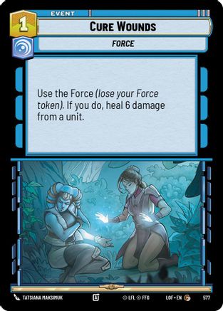 Cure Wounds (577) (Foil) (577) [Legends of the Force] - Fantasy Flight Games - Card Brawlers | Quebec | Canada |