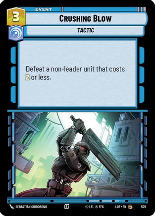 Crushing Blow (579) (Foil) (579) [Legends of the Force] - Fantasy Flight Games - Card Brawlers | Quebec | Canada |