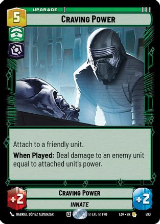 Craving Power (593) (Foil) (593) [Legends of the Force] - Fantasy Flight Games - Card Brawlers | Quebec | Canada |