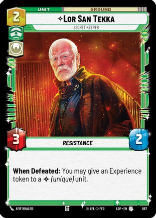 Lor San Tekka - Secret Keeper (597) (Foil) (597) [Legends of the Force] - Fantasy Flight Games - Card Brawlers | Quebec | Canada |