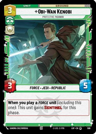 Obi-Wan Kenobi - Protective Padawan (598) (Foil) (598) [Legends of the Force] - Fantasy Flight Games - Card Brawlers | Quebec | Canada |