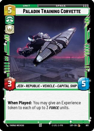 Paladin Training Corvette (601) (Foil) (601) [Legends of the Force] - Fantasy Flight Games - Card Brawlers | Quebec | Canada |