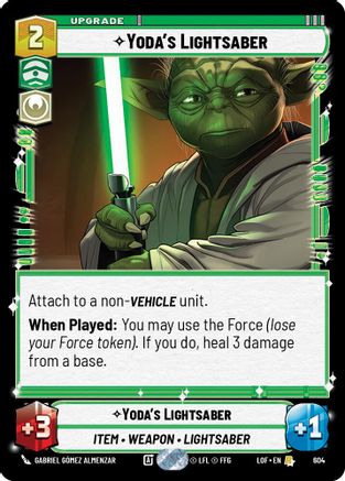 Yoda's Lightsaber (604) (Foil) (604) [Legends of the Force] - Fantasy Flight Games - Card Brawlers | Quebec | Canada |