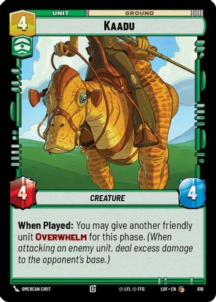 Kaadu (616) (Foil) (616) [Legends of the Force] - Fantasy Flight Games - Card Brawlers | Quebec | Canada |