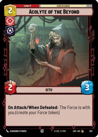 Acolyte of the Beyond (631) (Foil) (631) [Legends of the Force] - Fantasy Flight Games - Card Brawlers | Quebec | Canada |