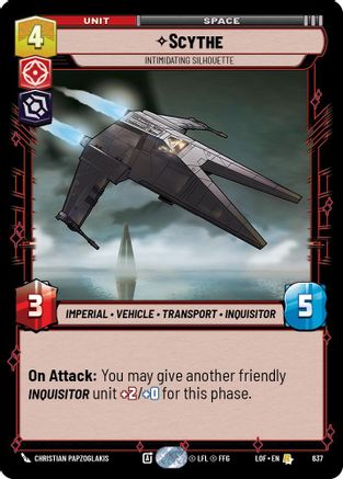 Scythe - Intimidating Silhouette (637) (Foil) (637) [Legends of the Force] - Fantasy Flight Games - Card Brawlers | Quebec | Canada |