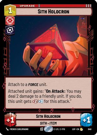 Sith Holocron (640) (Foil) (640) [Legends of the Force] - Fantasy Flight Games - Card Brawlers | Quebec | Canada |