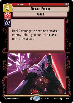 Death Field (643) (Foil) (643) [Legends of the Force] - Fantasy Flight Games - Card Brawlers | Quebec | Canada |