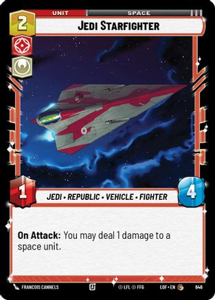 Jedi Starfighter (646) (Foil) (646) [Legends of the Force] - Fantasy Flight Games - Card Brawlers | Quebec | Canada |