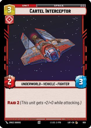 Cartel Interceptor (659) (Foil) (659) [Legends of the Force] - Fantasy Flight Games - Card Brawlers | Quebec | Canada |