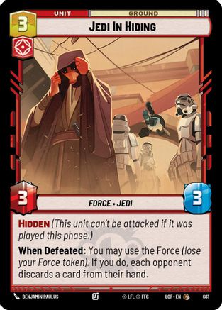 Jedi In Hiding (661) (Foil) (661) [Legends of the Force] - Fantasy Flight Games - Card Brawlers | Quebec | Canada |