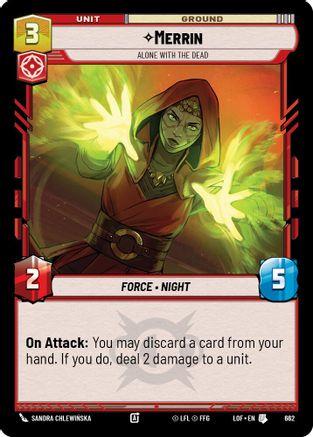 Merrin - Alone with the Dead (662) (Foil) (662) [Legends of the Force] - Fantasy Flight Games - Card Brawlers | Quebec | Canada |