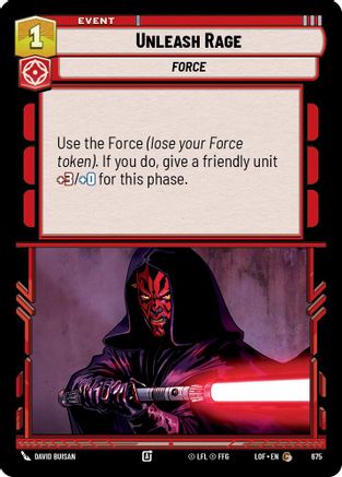 Unleash Rage (675) (Foil) (675) [Legends of the Force] - Fantasy Flight Games - Card Brawlers | Quebec | Canada |