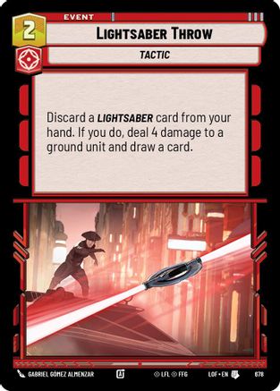 Lightsaber Throw (678) (Foil) (678) [Legends of the Force] - Fantasy Flight Games - Card Brawlers | Quebec | Canada |