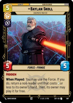 Baylan Skoll - Enigmatic Master (687) (Foil) (687) [Legends of the Force] - Fantasy Flight Games - Card Brawlers | Quebec | Canada |