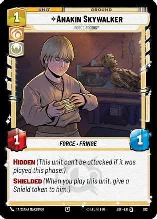 Anakin Skywalker - Force Prodigy (692) (Foil) (692) [Legends of the Force] - Fantasy Flight Games - Card Brawlers | Quebec | Canada |