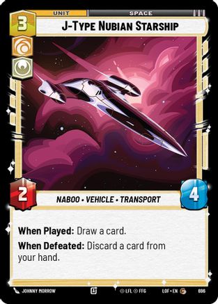 J-Type Nubian Starship (696) (Foil) (696) [Legends of the Force] - Fantasy Flight Games - Card Brawlers | Quebec | Canada |
