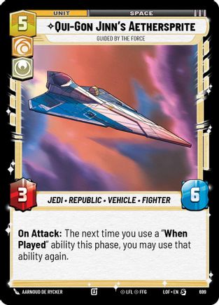 Qui-Gon Jinn's Aethersprite - Guided by the Force (699) (Foil) (699) [Legends of the Force]