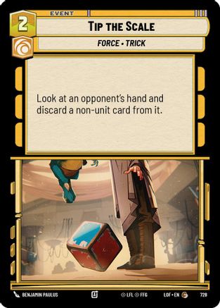 Tip the Scale (728) (Foil) (728) [Legends of the Force] - Fantasy Flight Games - Card Brawlers | Quebec | Canada |