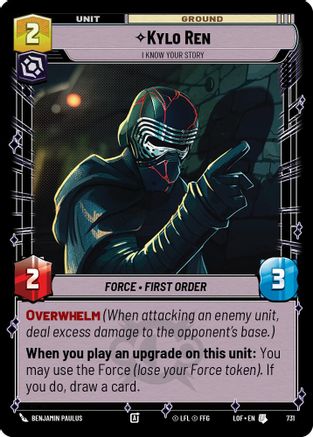 Kylo Ren - I Know Your Story (731) (Foil) (731) [Legends of the Force] - Fantasy Flight Games - Card Brawlers | Quebec | Canada |