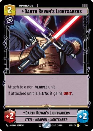 Darth Revan's Lightsabers (740) (Foil) (740) [Legends of the Force] - Fantasy Flight Games - Card Brawlers | Quebec | Canada |