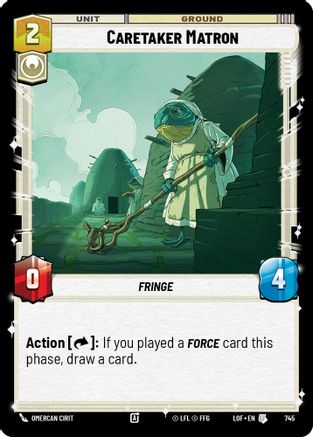 Caretaker Matron (745) (Foil) (745) [Legends of the Force] - Fantasy Flight Games - Card Brawlers | Quebec | Canada |
