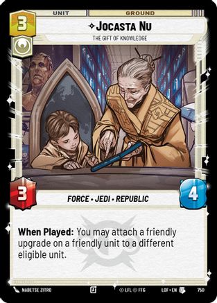 Jocasta Nu - The Gift of Knowledge (750) (Foil) (750) [Legends of the Force] - Fantasy Flight Games - Card Brawlers | Quebec | Canada |