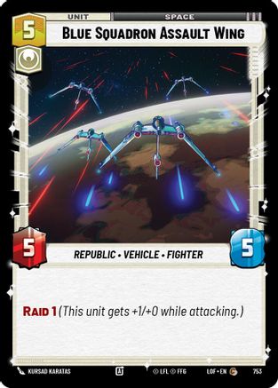 Blue Squadron Assault Wing (753) (Foil) (753) [Legends of the Force] - Fantasy Flight Games - Card Brawlers | Quebec | Canada |