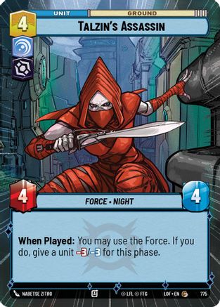 Talzin's Assassin (775) (Hyperspace Foil) (775) [Legends of the Force] - Fantasy Flight Games - Card Brawlers | Quebec | Canada |