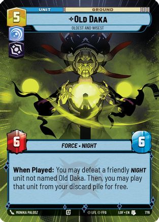 Old Daka - Oldest and Wisest (776) (Hyperspace Foil) (776) [Legends of the Force] - Fantasy Flight Games - Card Brawlers | Quebec | Canada |