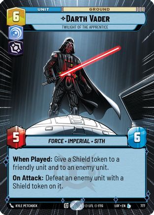 Darth Vader - Twilight of the Apprentice (777) (Hyperspace Foil) (777) [Legends of the Force] - Fantasy Flight Games - Card Brawlers | Quebec | Canada |