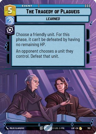 The Tragedy of Plagueis (783) (Hyperspace Foil) (783) [Legends of the Force] - Fantasy Flight Games - Card Brawlers | Quebec | Canada |