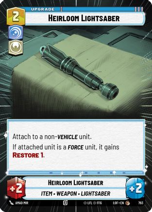 Heirloom Lightsaber (793) (Hyperspace Foil) (793) [Legends of the Force] - Fantasy Flight Games - Card Brawlers | Quebec | Canada |