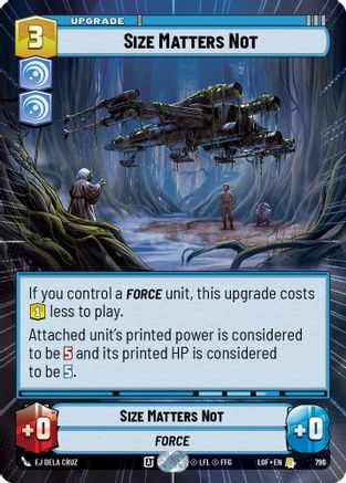 Size Matters Not (796) (Hyperspace Foil) (796) [Legends of the Force] - Fantasy Flight Games - Card Brawlers | Quebec | Canada |